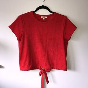 Madewell Verse Tie Back Top in Red